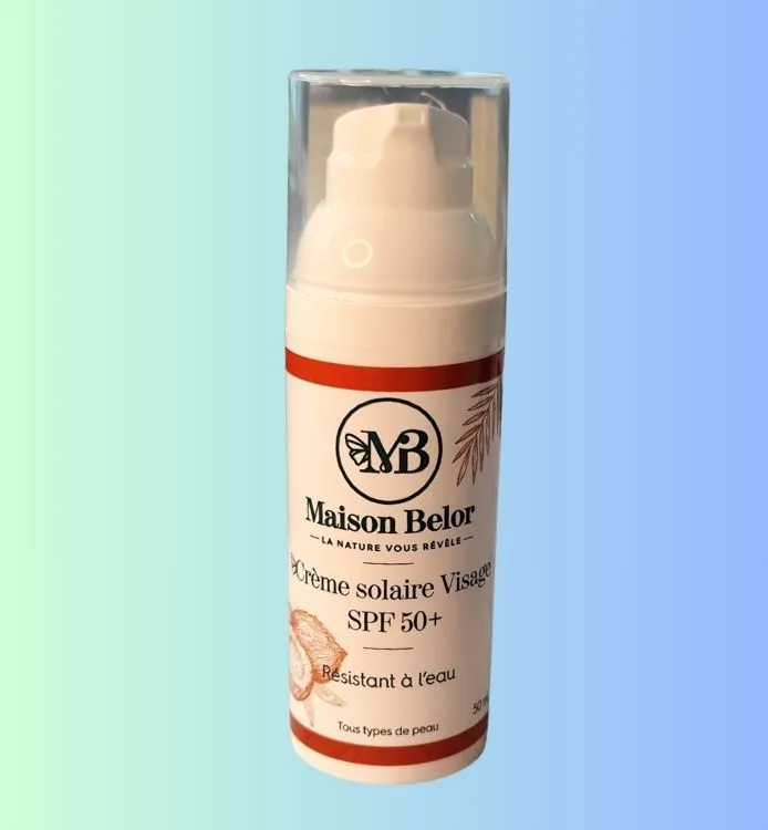 Cr&egrave;me solaire visage SPF 50+